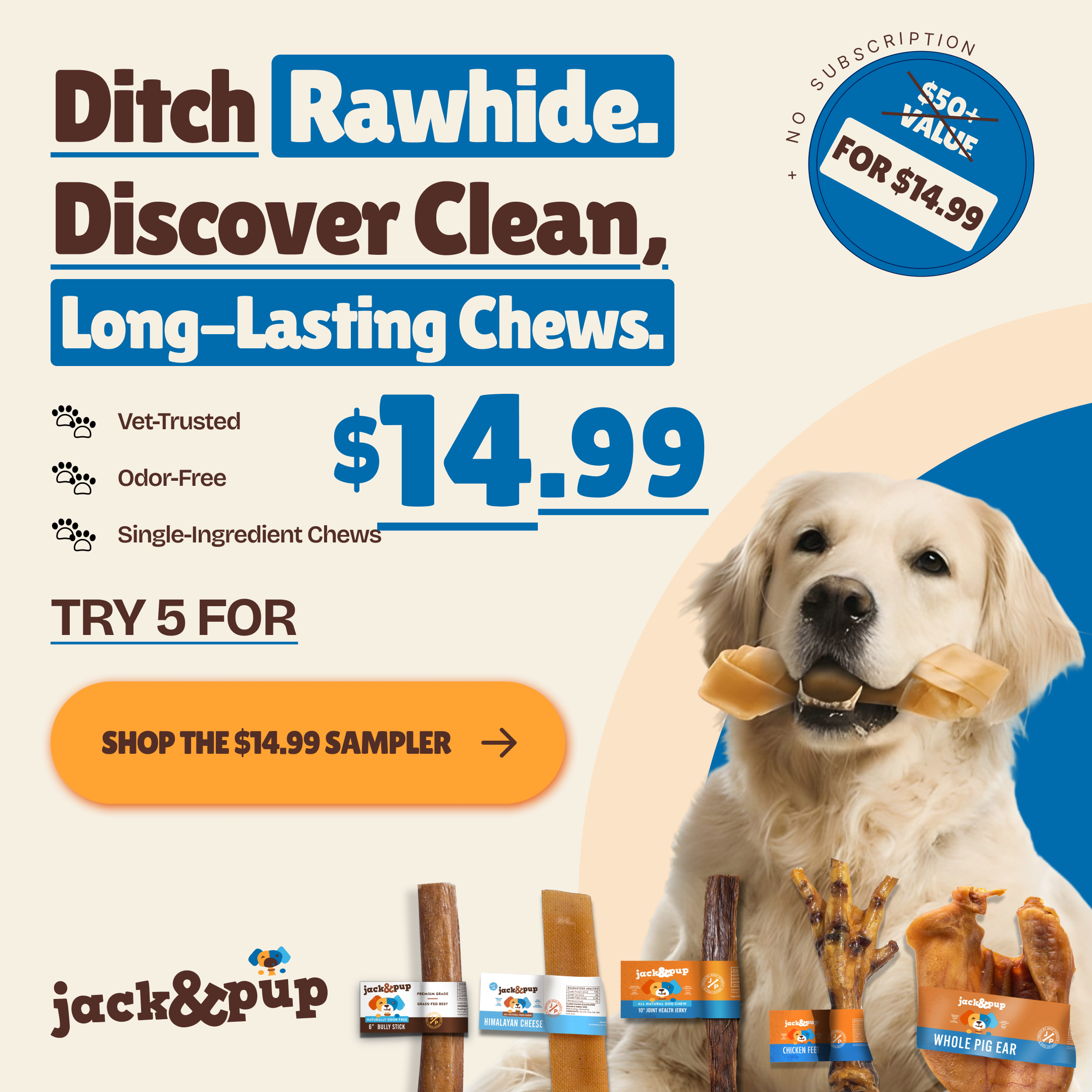 5-in-1 Chew Bundle – Long-Lasting, Vet-Approved Chews Dogs Love