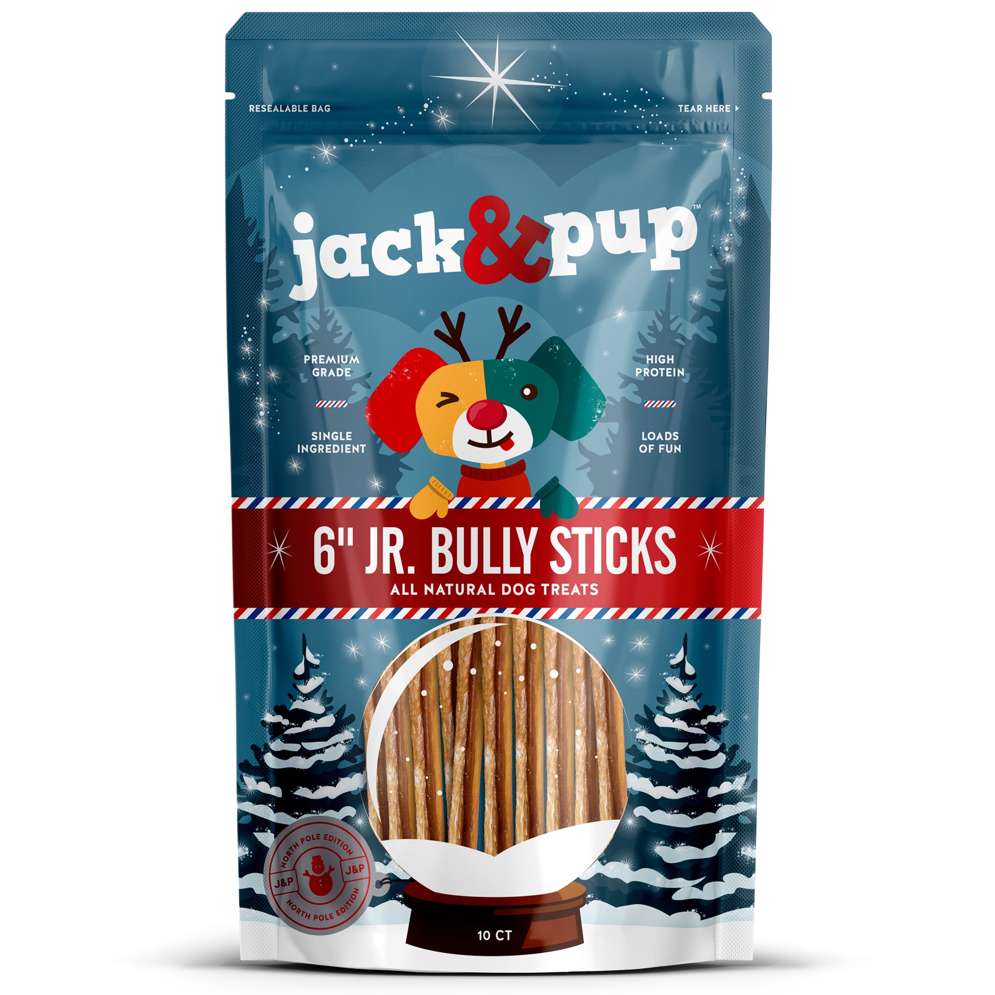 Holiday 6" Jr. Bully Sticks