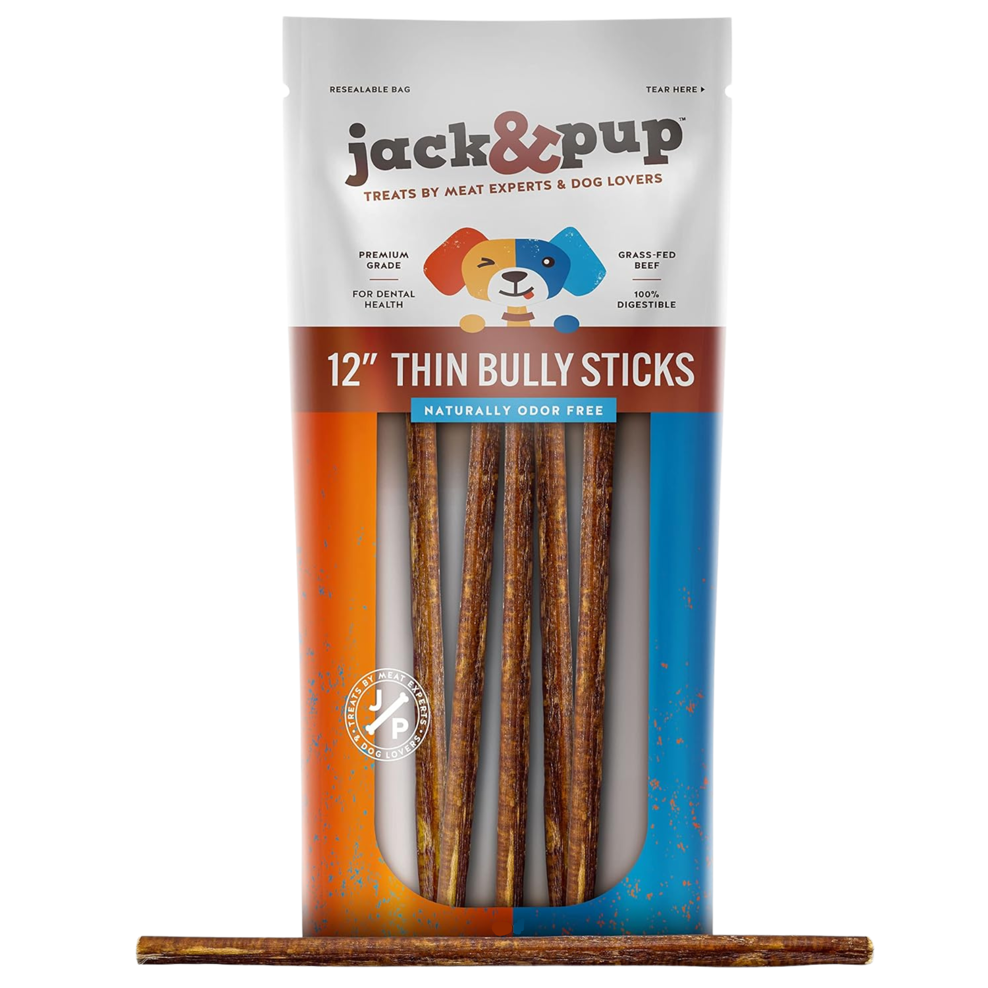 12-Inch Thin Bully Stick - Jack&Pup