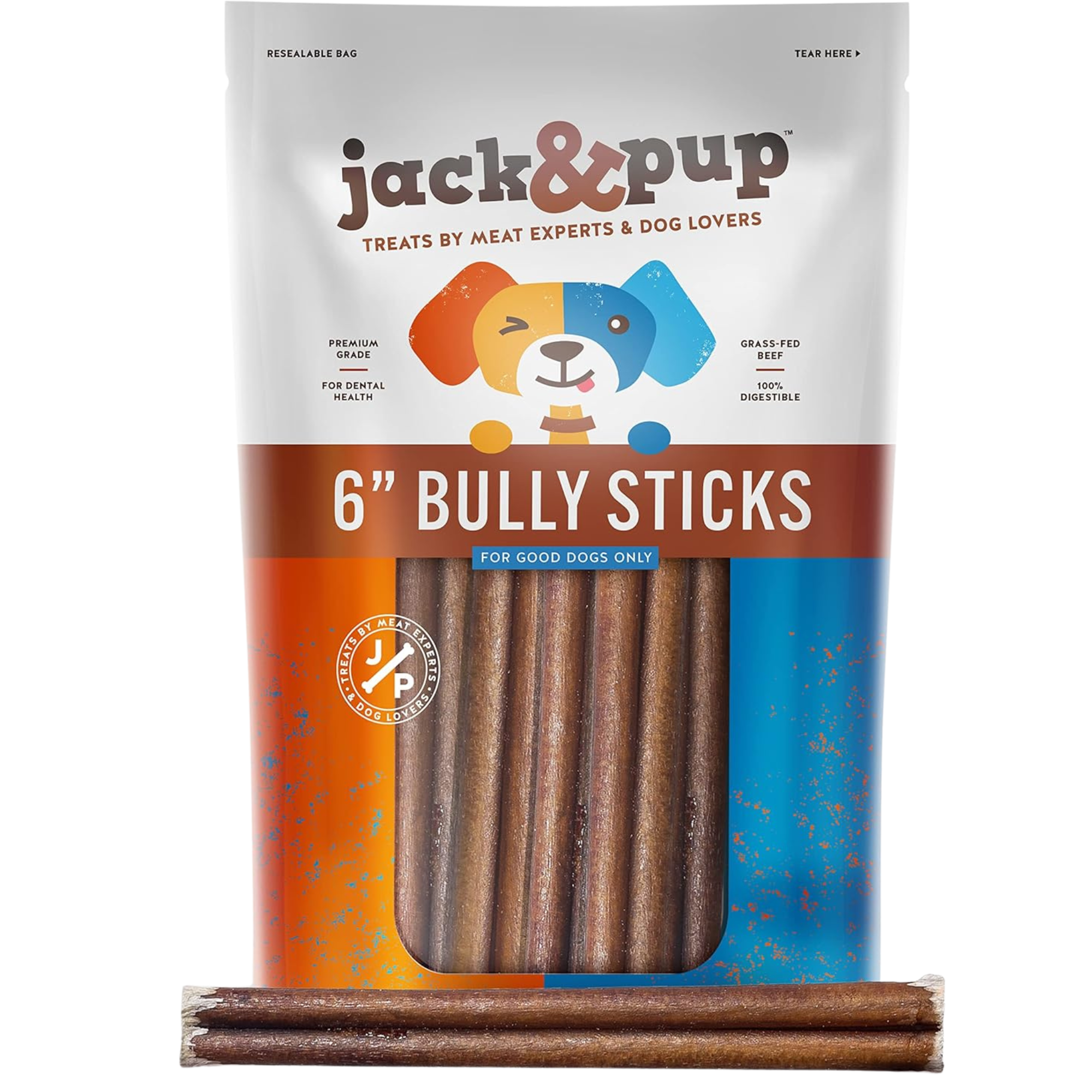 6-Inch Standard Bully Stick - Jack&Pup