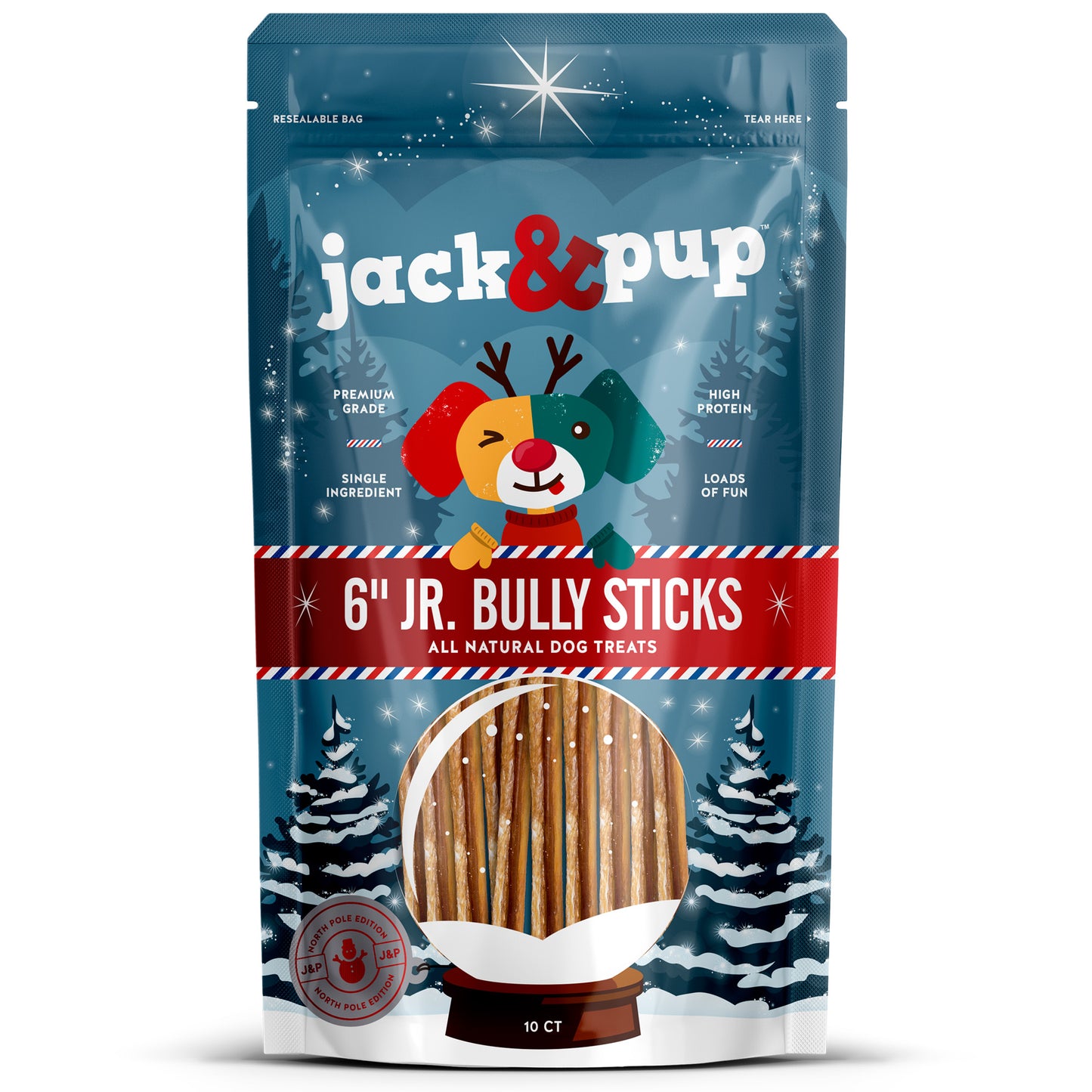 Holiday 6" Jr. Bully Sticks