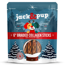 Load image into Gallery viewer, Holiday 6&quot; Braided Collagen Sticks