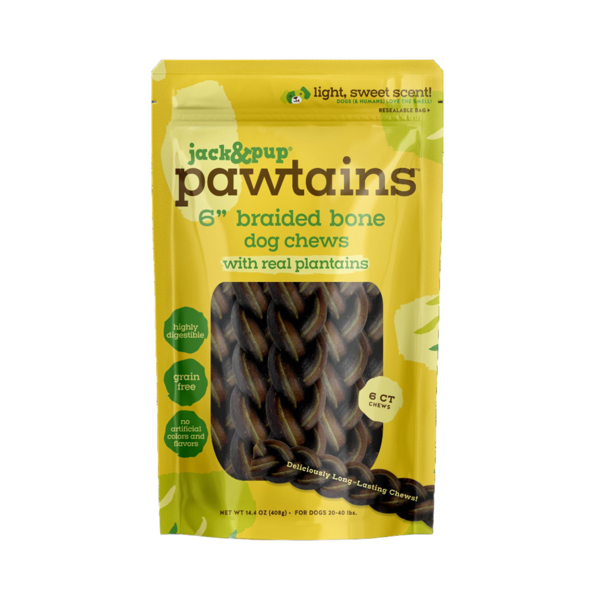 Pawtains 6" Braided Bone - Dog Chews