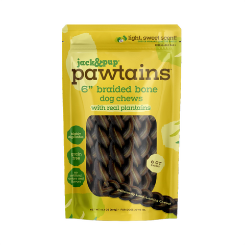 Pawtains 6" Braided Bone - Dog Chews