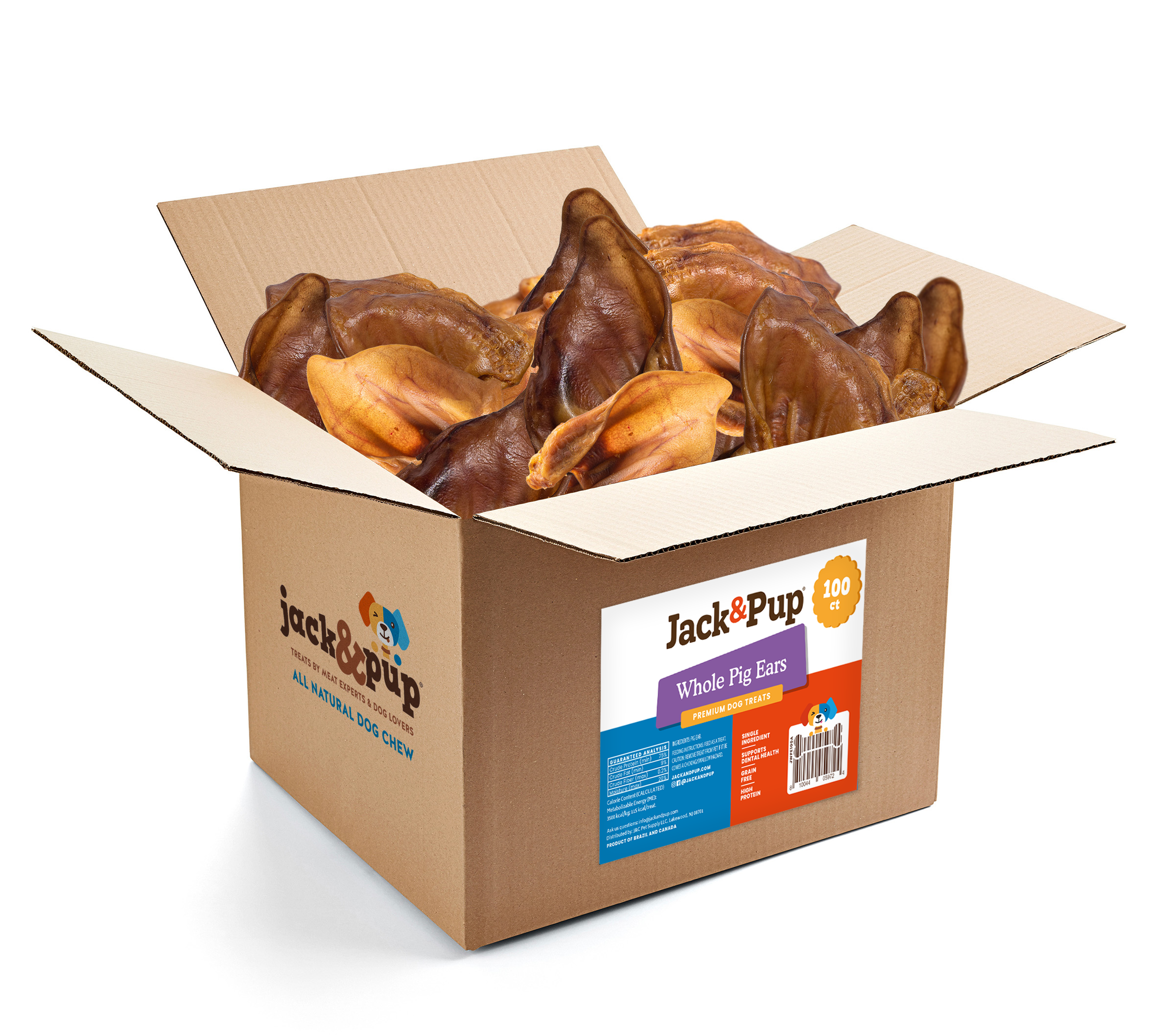 Whole All-Natural Pig Ear Dog Chews