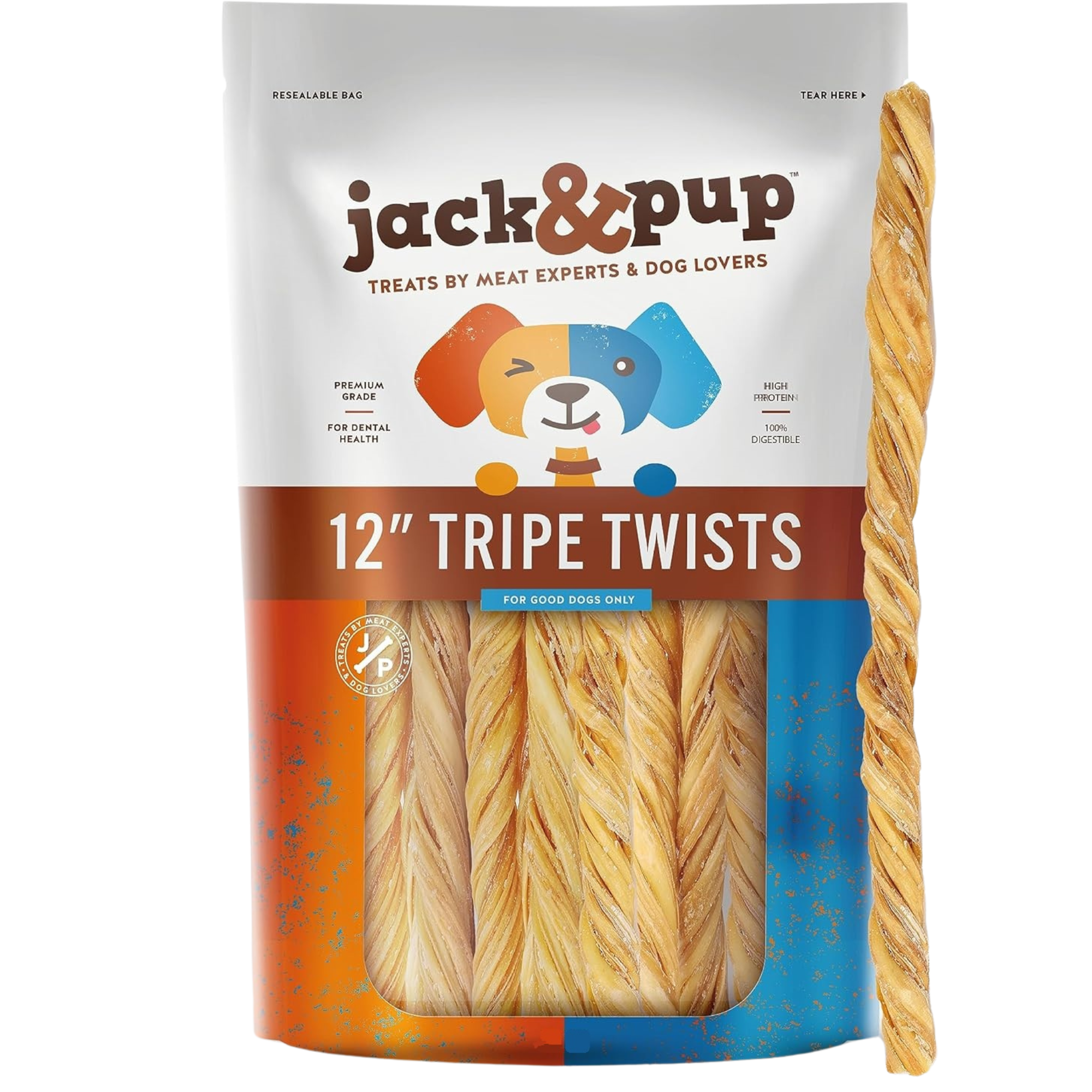 Tripe Twist- 12 Inch - Jack&Pup
