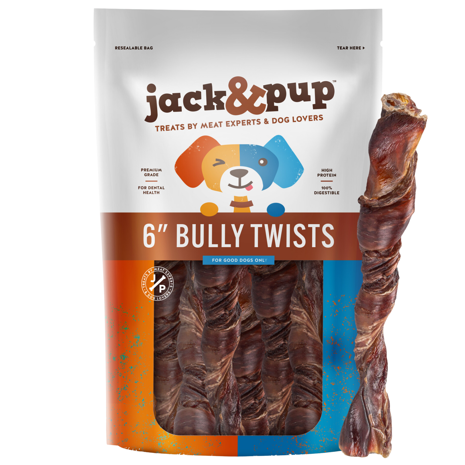6-Inch Bully Stick Twist - Jack&Pup