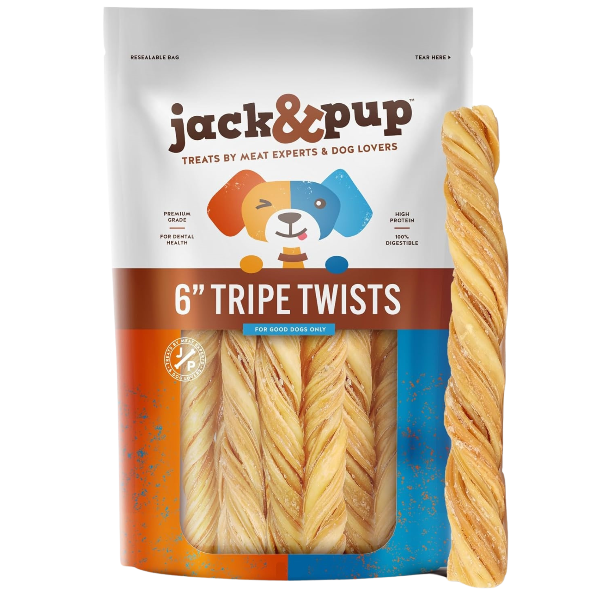 Tripe Twist- 6 Inch | Jack&Pup