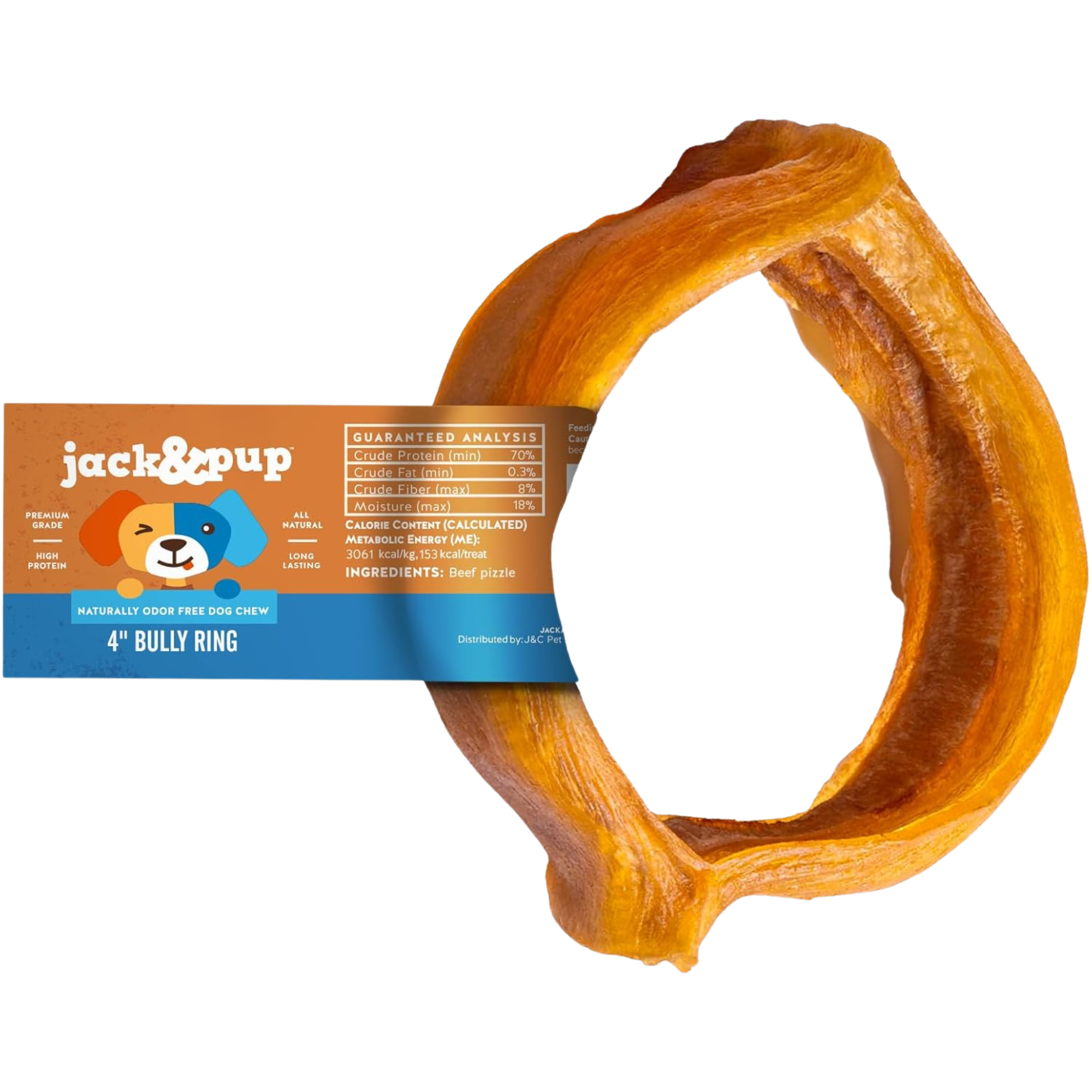 4-Inch Bully Stick Ring - Jack&Pup