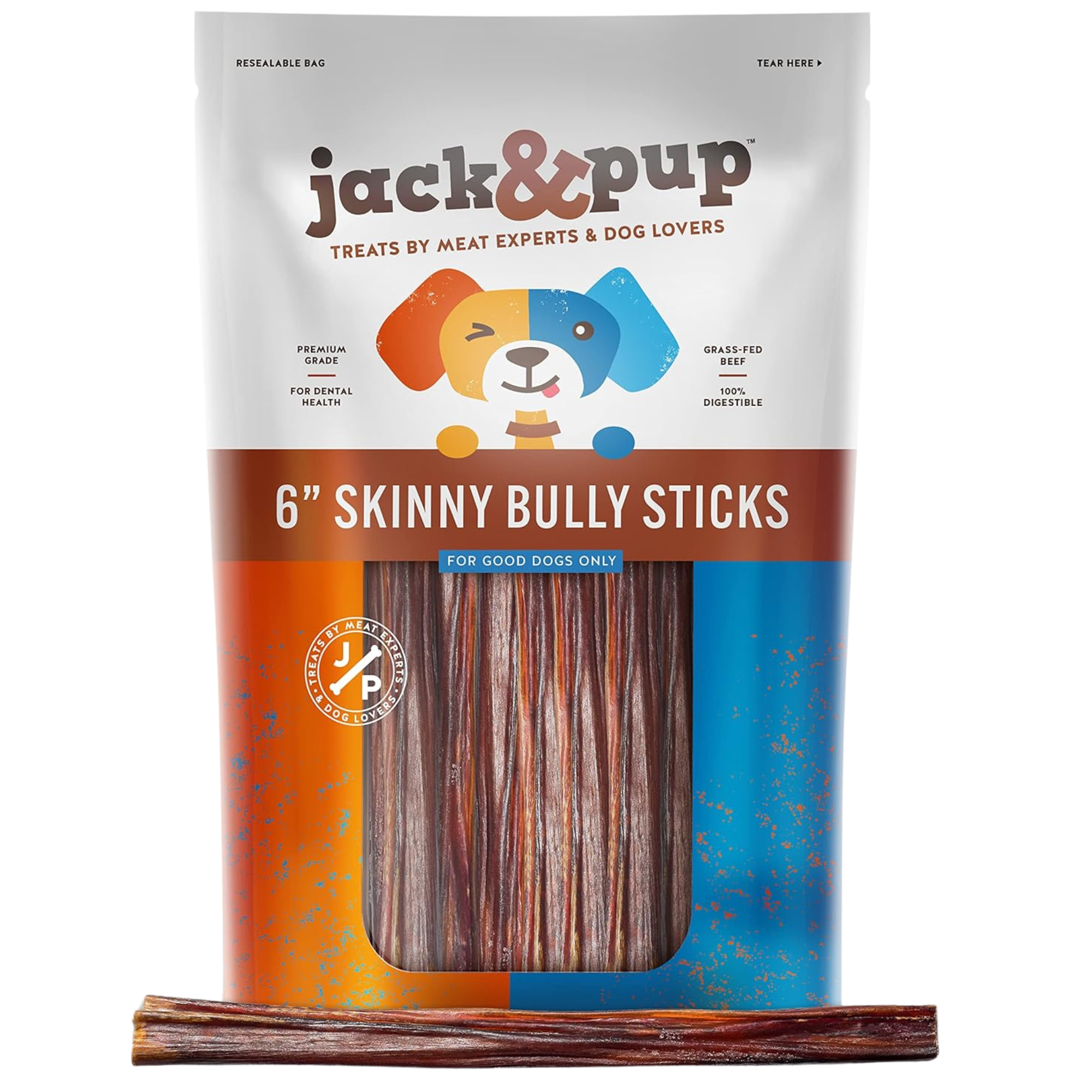 6-Inch Skinny Bully Stick - Jack&Pup