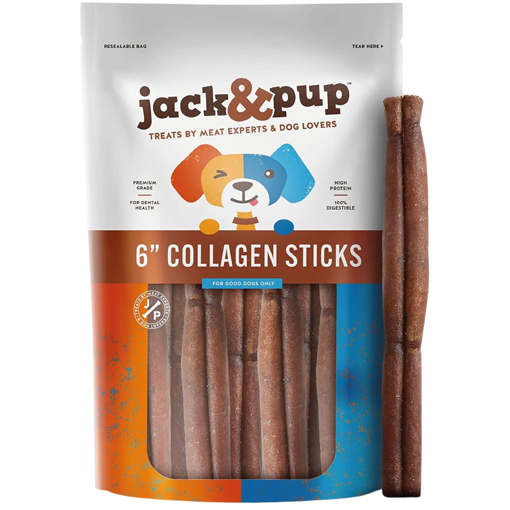 Collagen Sticks - 6 Inch - Jack&Pup