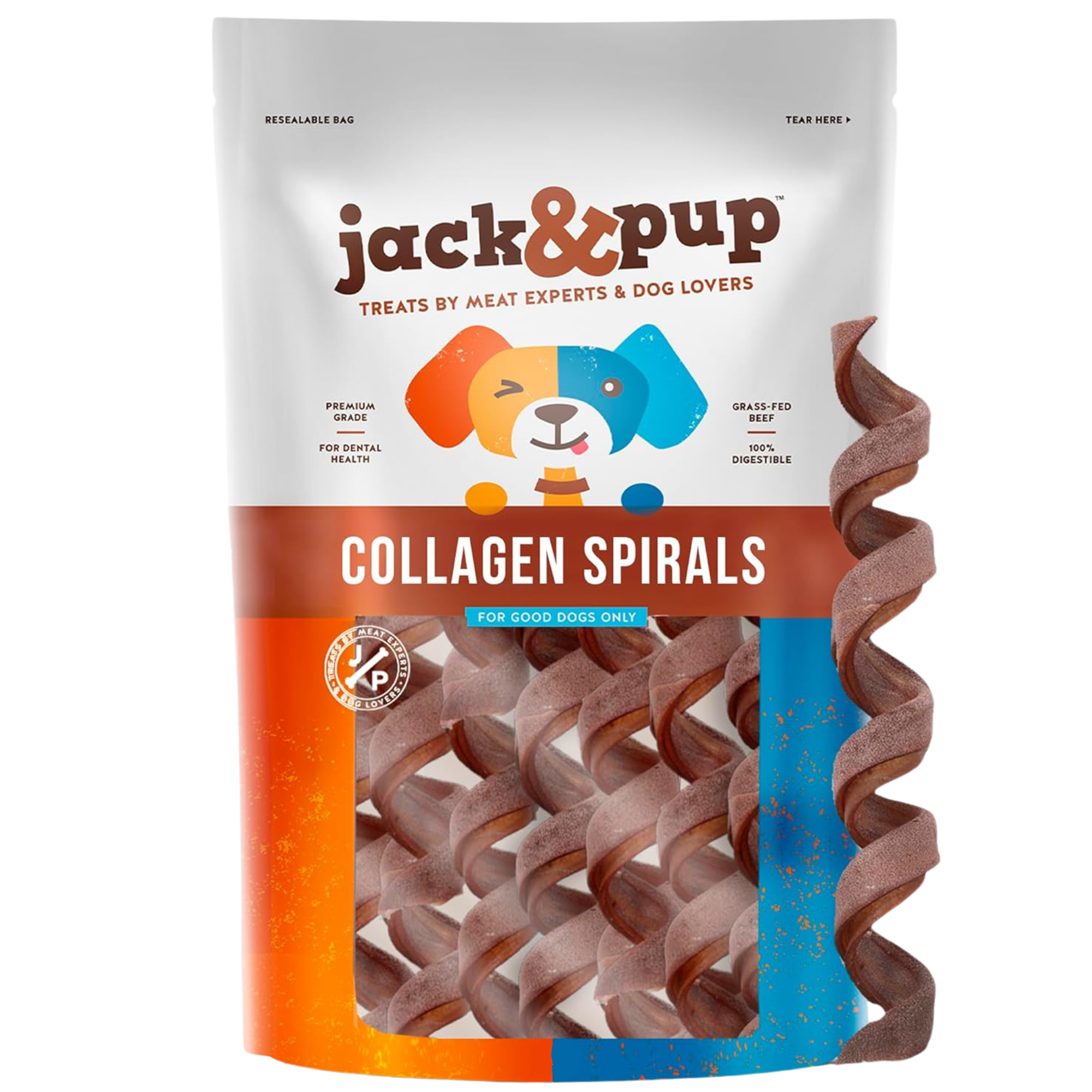 Spiral Collagen Sticks - 6 Inch - Jack&Pup