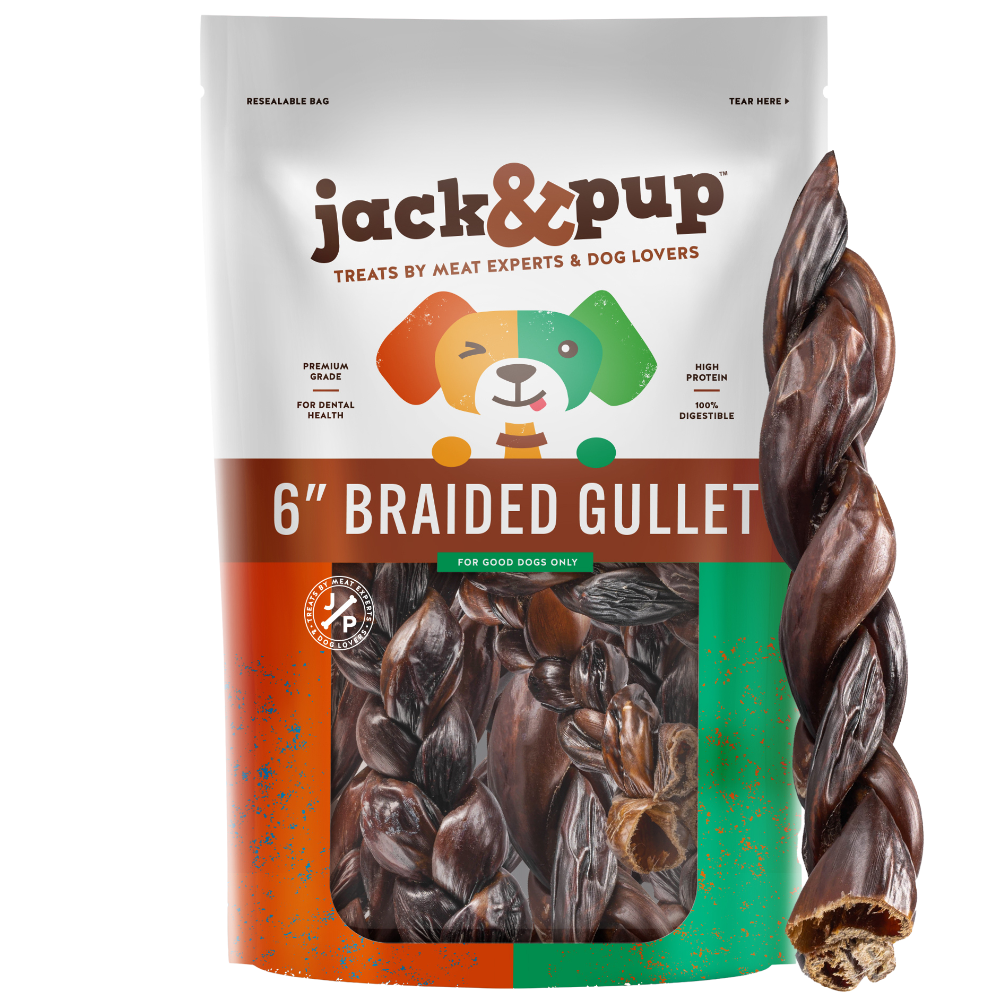 Braided Gullet - 6 Inch - Jack&Pup