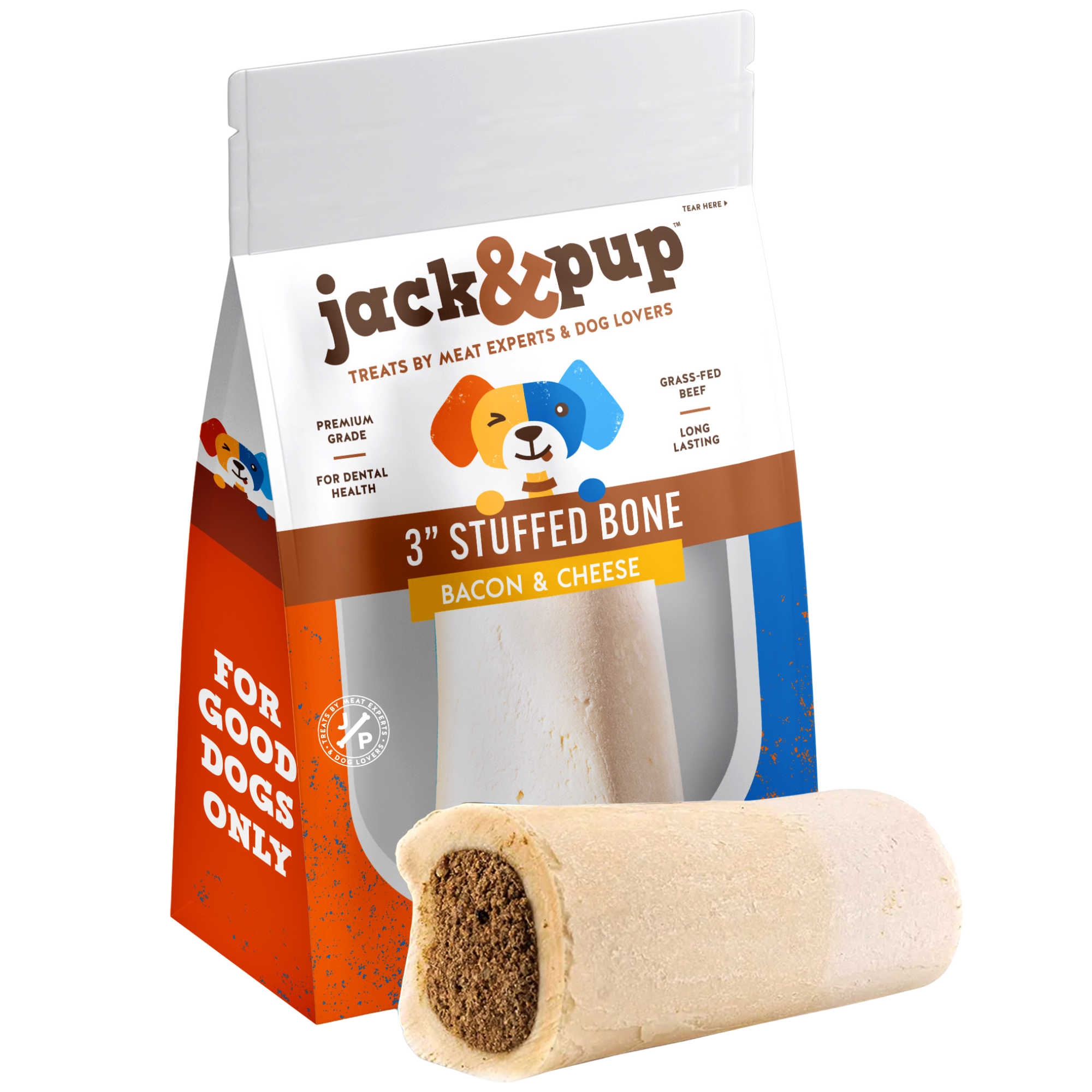 Bacon & Cheese Stuffed Bones - 3 Inch - Jack&Pup