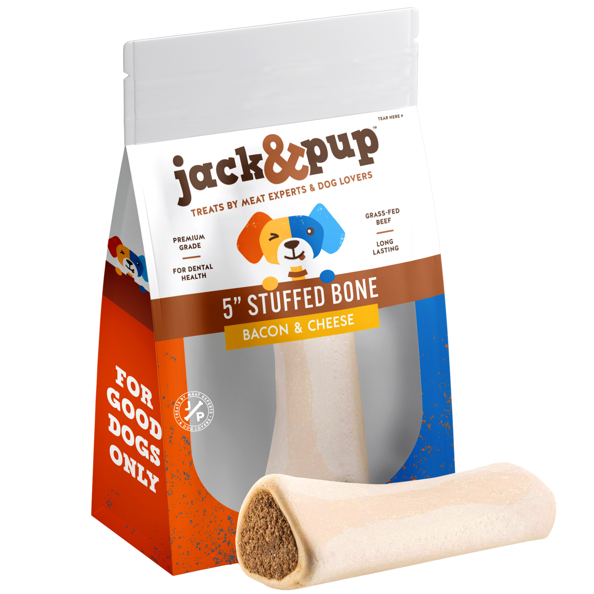 Bacon & Cheese Stuffed Bones - 6 Inch - Jack&Pup
