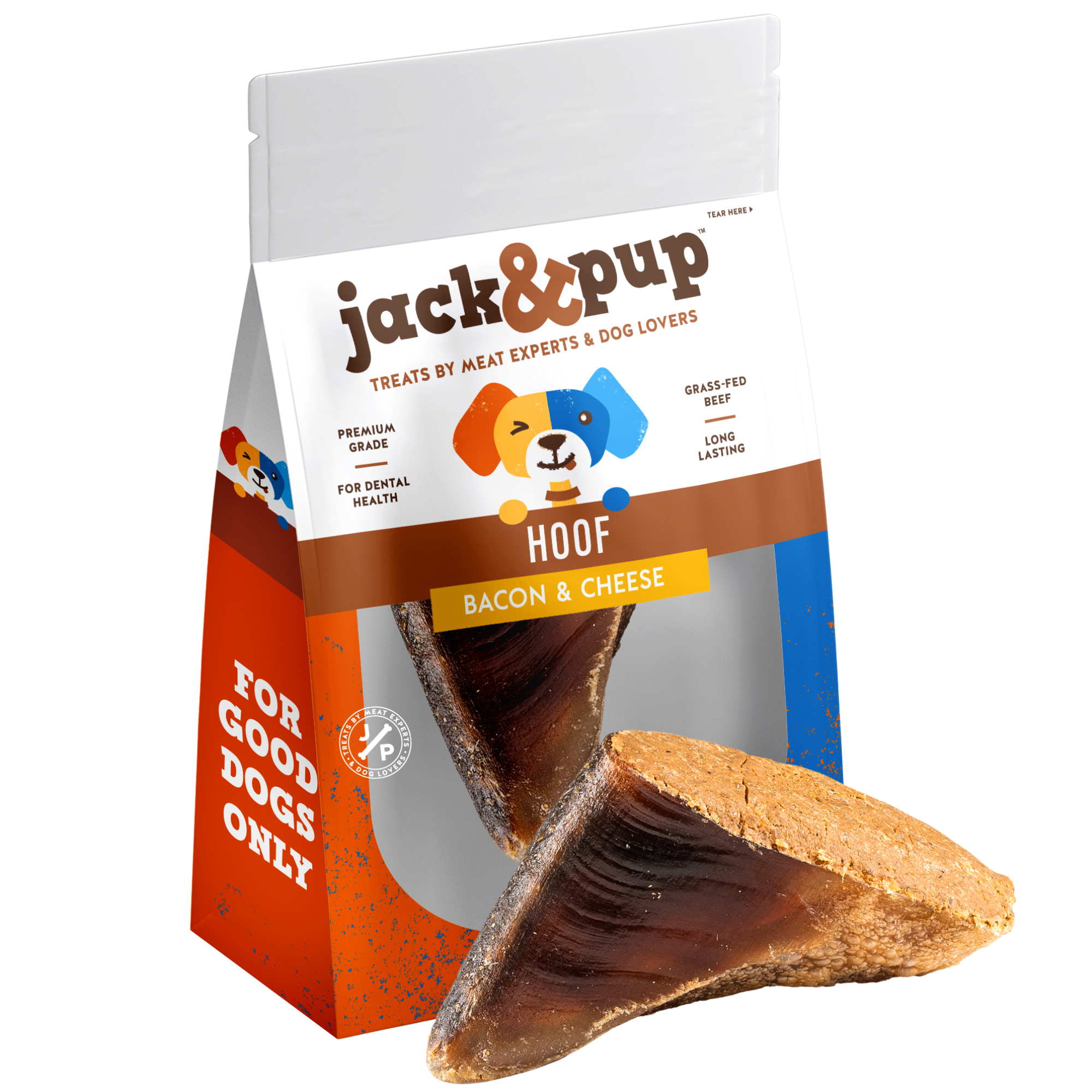 Bacon & Cheese Stuffed Cow Hooves - Jack&Pup