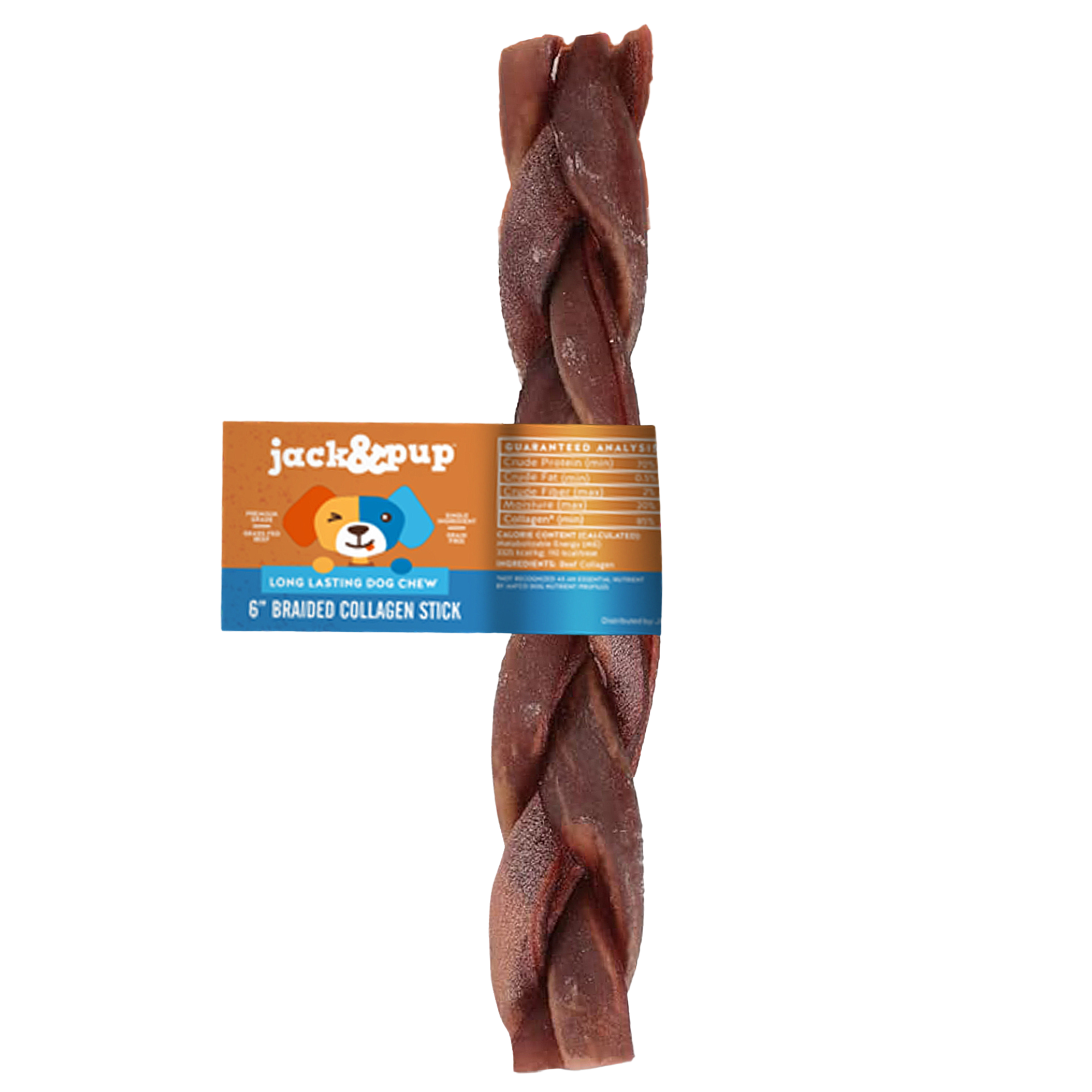Braided Collagen Sticks - 6 Inch - Jack&Pup