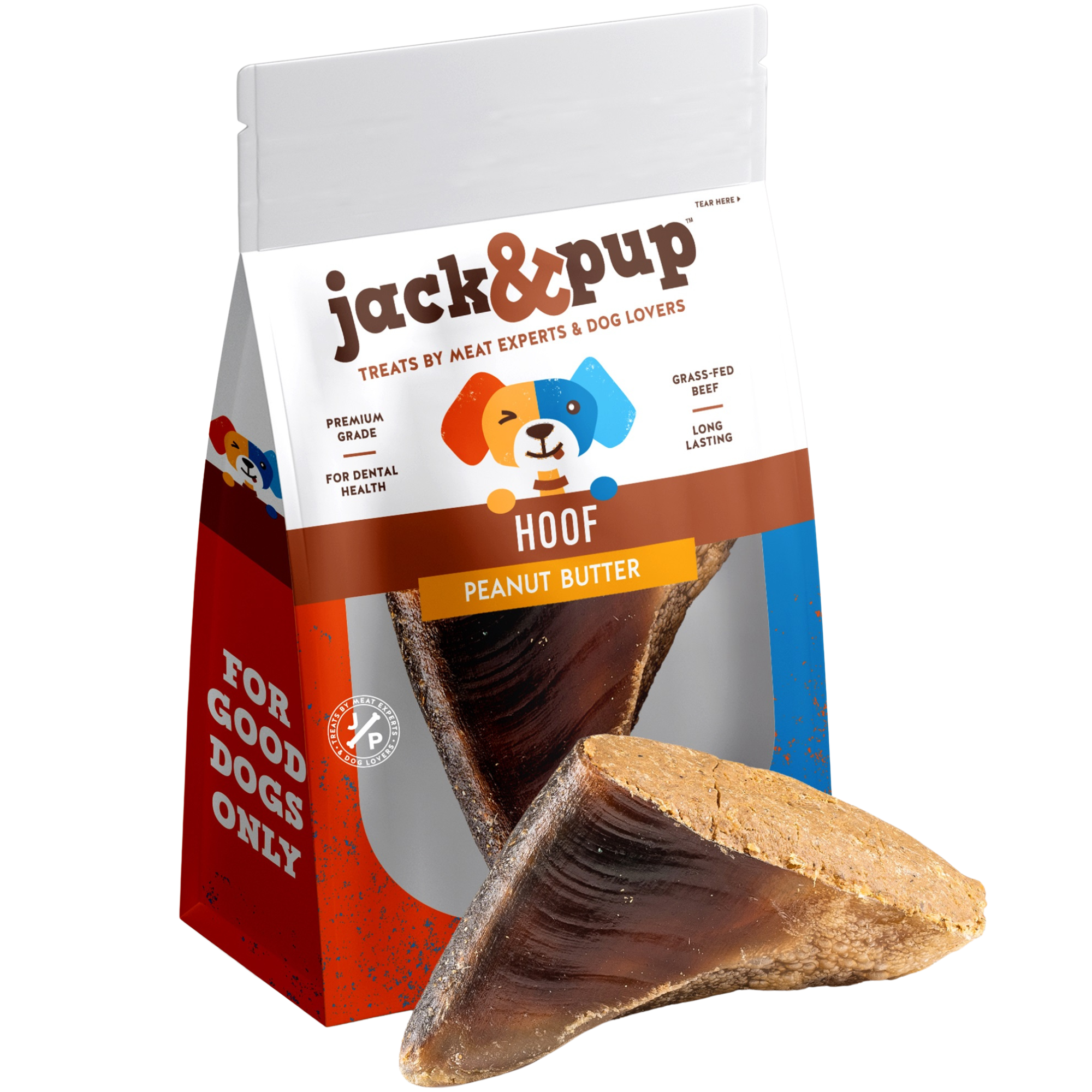 Peanut Butter Stuffed Cow Hooves - Jack&Pup