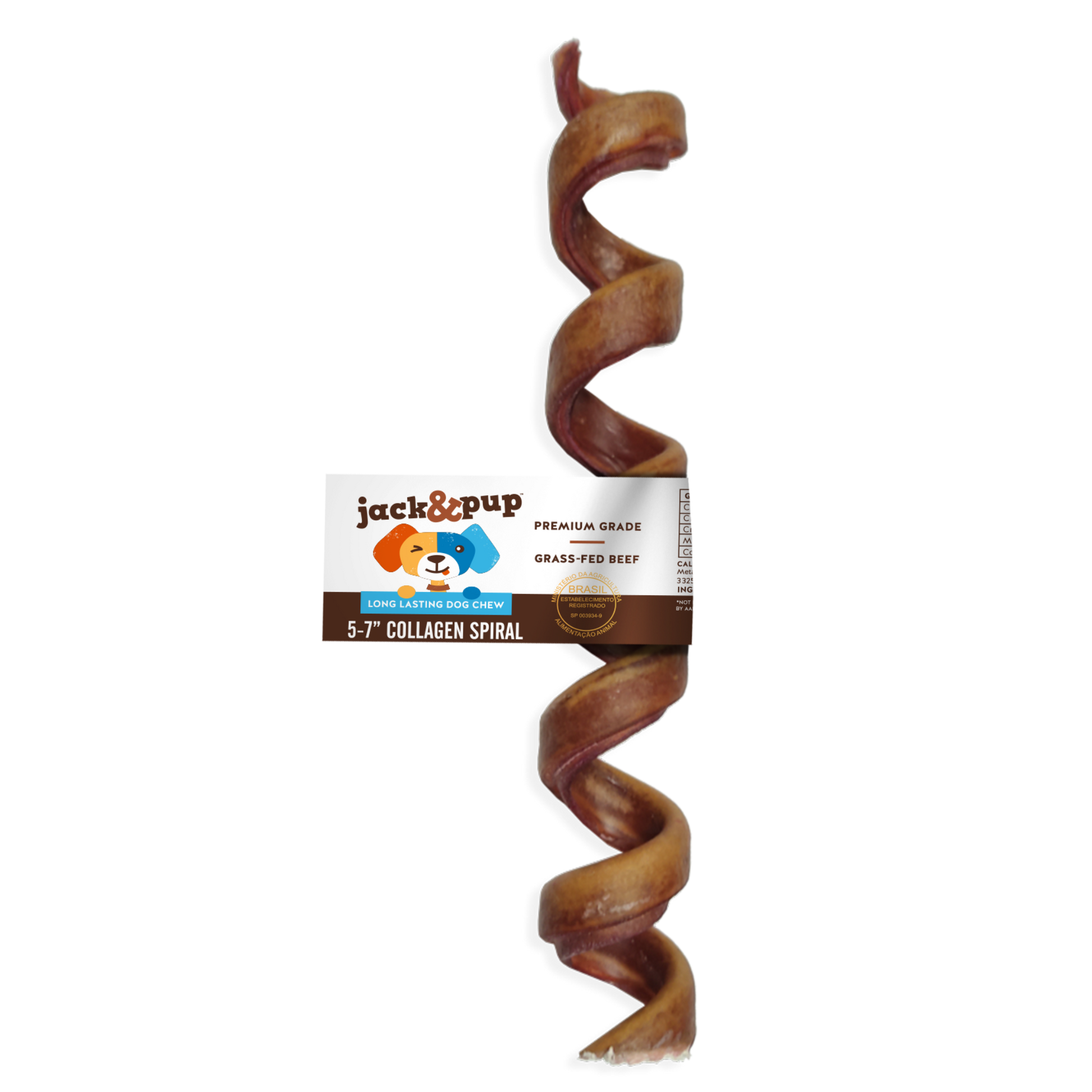 Spiral Collagen Sticks - 6 Inch - Jack&Pup