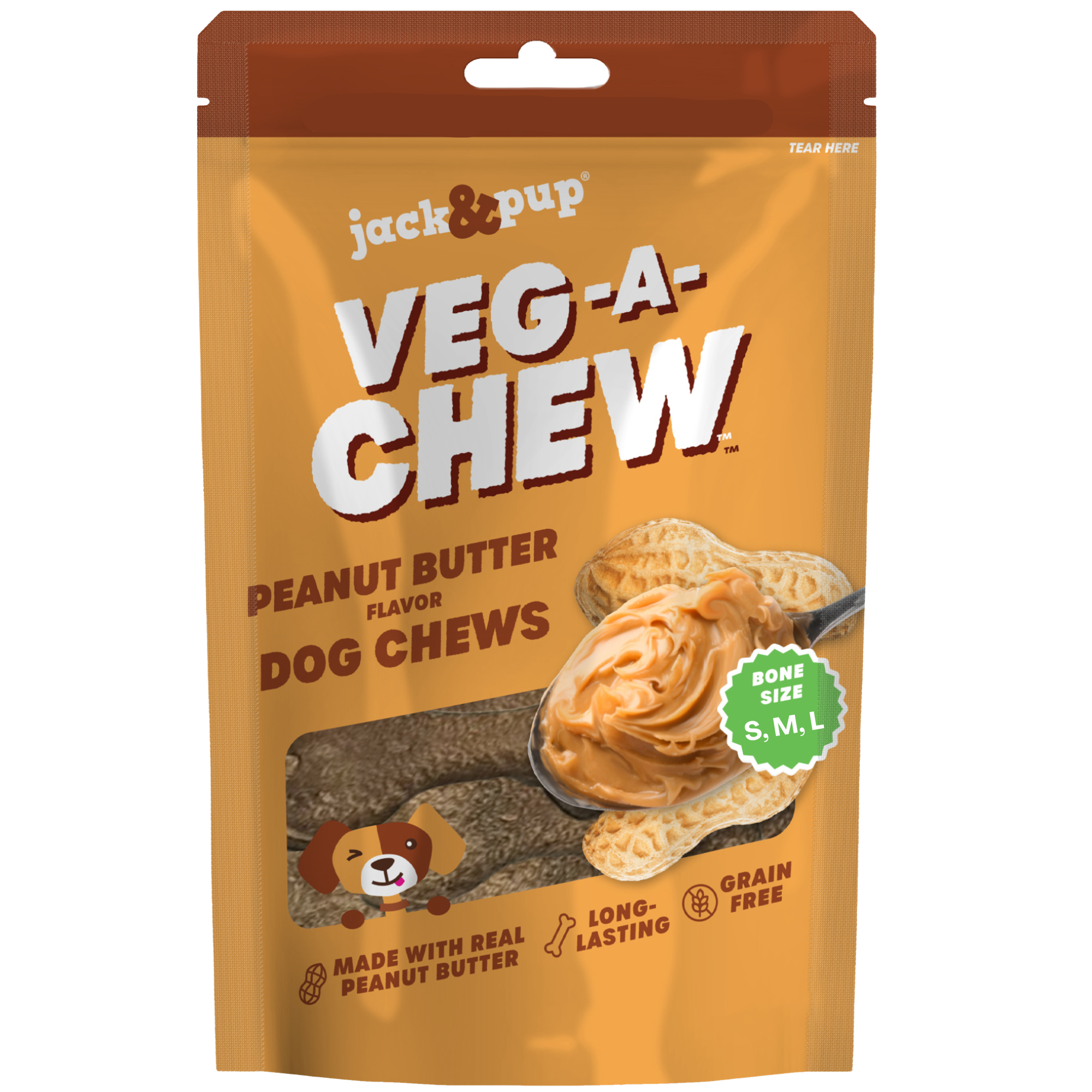 Peanut Butter Veg-A-Chew - Jack&Pup