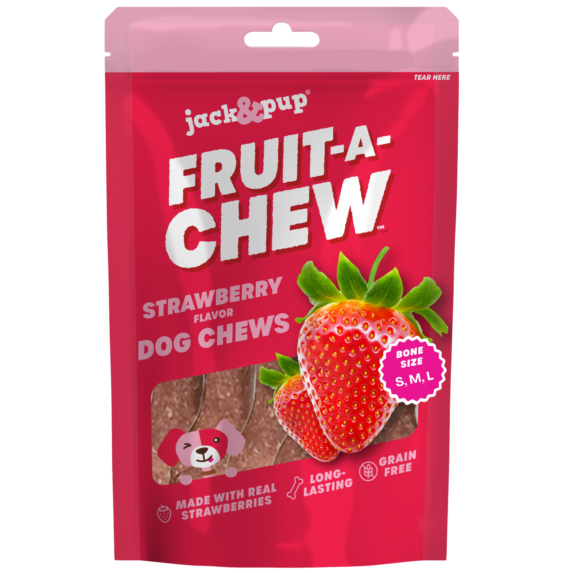 Strawberry Fruit-A-Chew - Jack&Pup